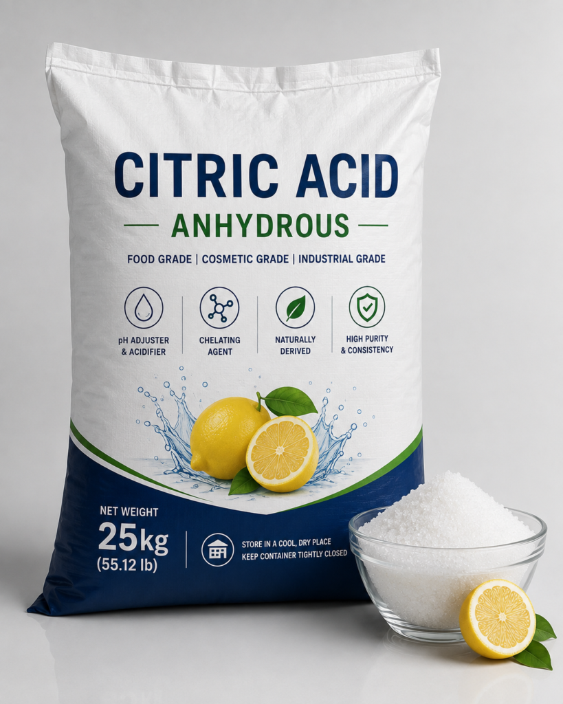 Citric Acid Anhydrous – Cosmetic, Food and Industrial Grade