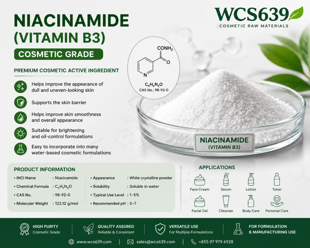 Niacinamide (Vitamin B3) cosmetic grade raw material – WCS639