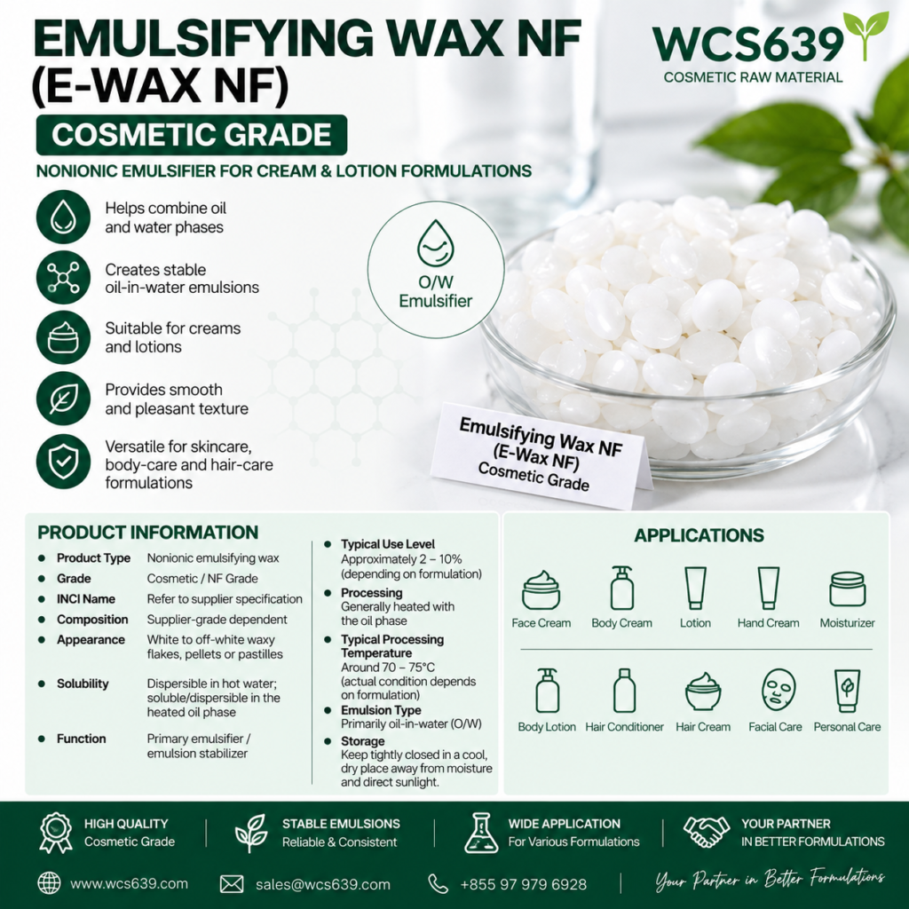 Emulsifying Wax NF (E-Wax NF) cosmetic grade emulsifier