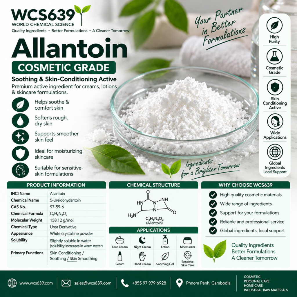 Allantoin cosmetic grade soothing and skin conditioning active – WCS639